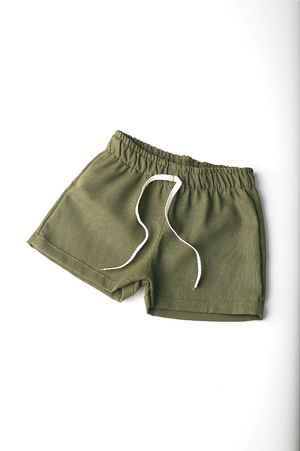 Shorts Pinguin Linho - Militar