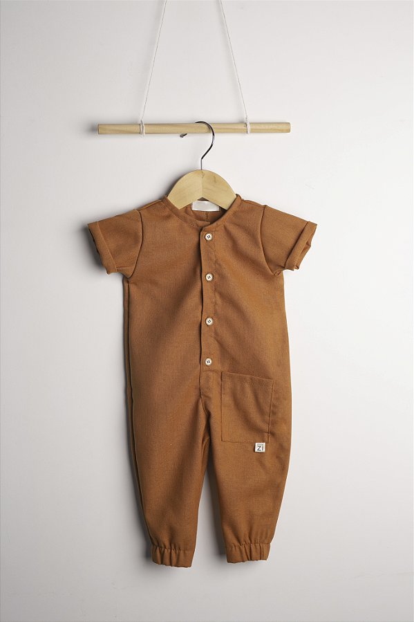 Macacão Infantil Minimalista Pinguin - OCRE