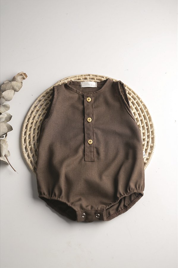 Romper Infantil Pinguin - Marrom