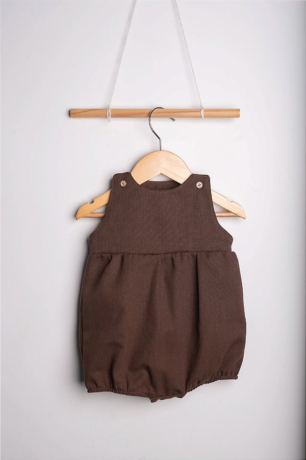 Romper Laura Pinguin - Marrom
