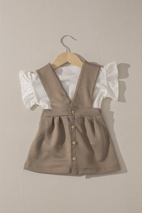 Salopete Infantil Pinguin - Mocha