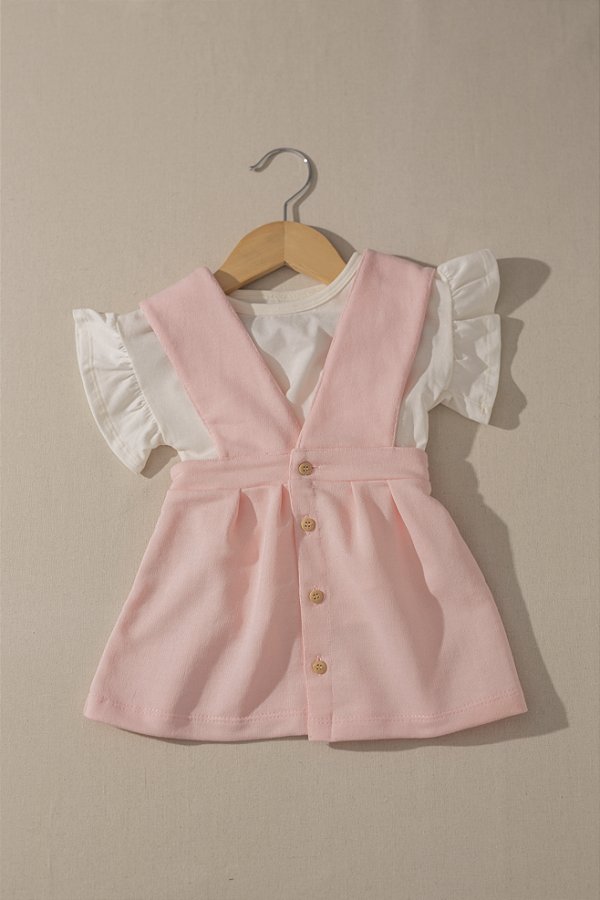 Salopete Infantil Pinguin - Rosa