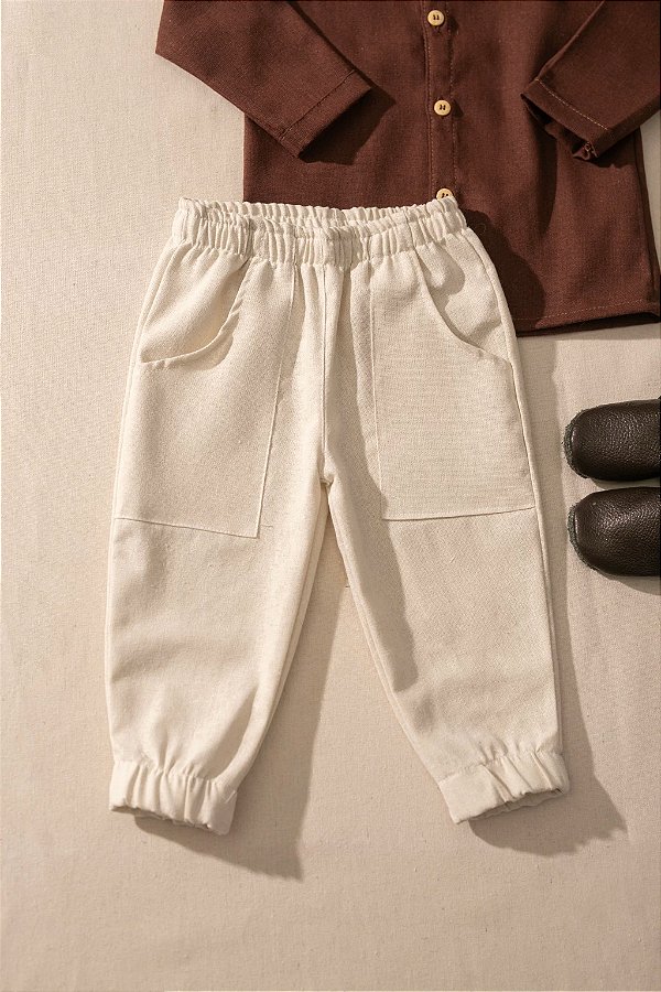 Calça Infantil Pinguin Linho - CRU