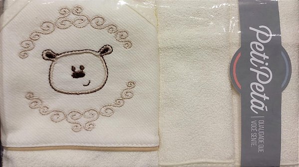 Toalha de Boca Ursinho Pacote com 3 Unidades