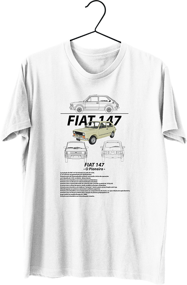 Camiseta Fiat 147 Biografia
