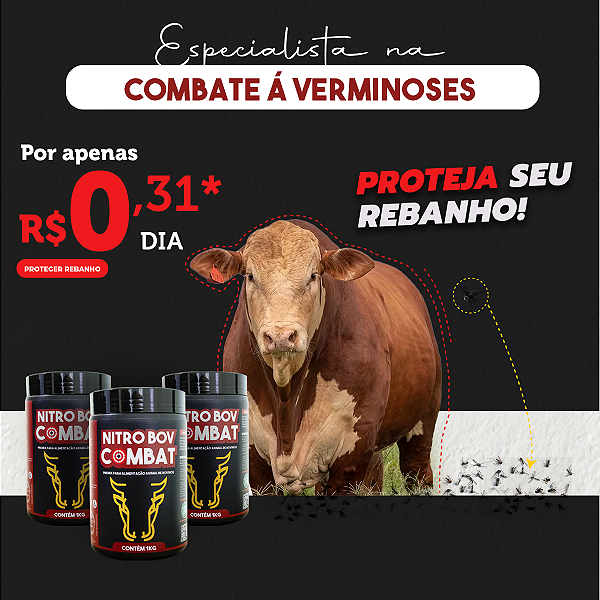 Carrapatícida Bovino Nitro Bov Combat 1 kg