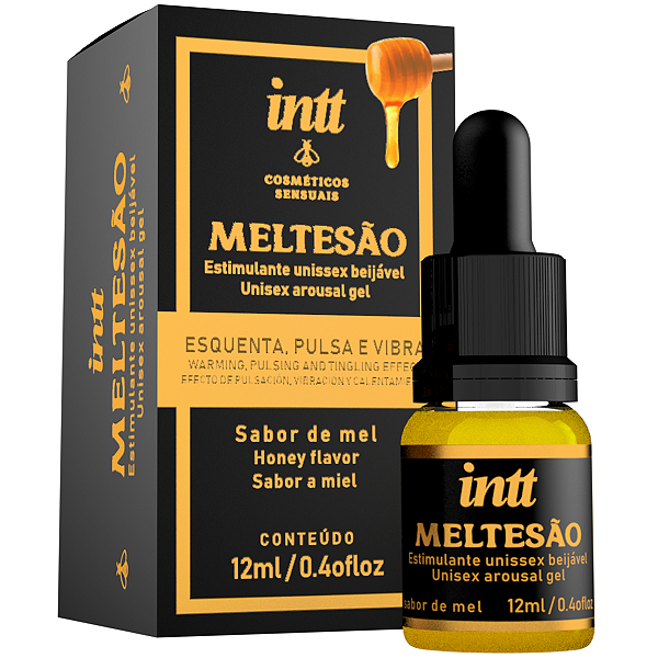 Meltesão Estimulante Intt Sabor Mel 12ml – Unissex, Beijável e Sem Açúcar