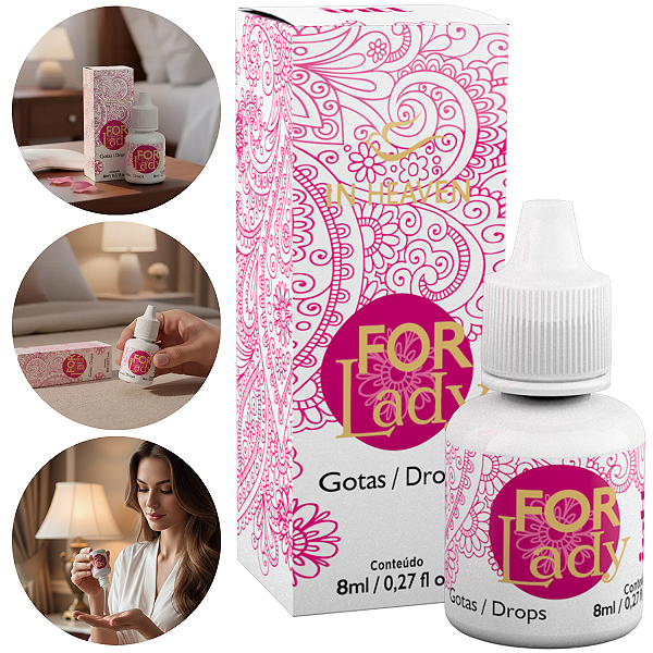 Excitante Feminino For Lady In Heaven Intt Gotas Pulsa, Vibra e Aquece 8ml