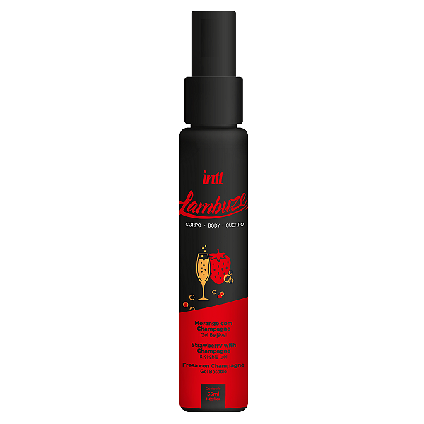 Gel De Massagem Beijável Lambuze Intt Morango/Champagne 55ml