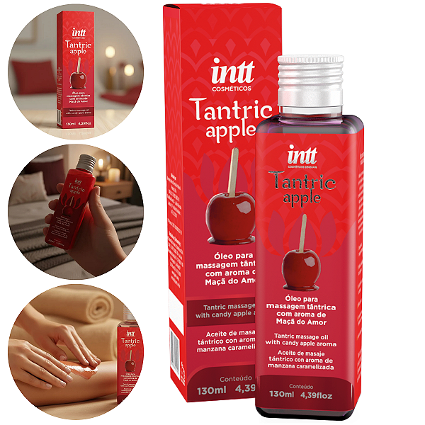 Óleo Massagem Tântrica Tantric Apple Intt Maçã do Amor 130ml