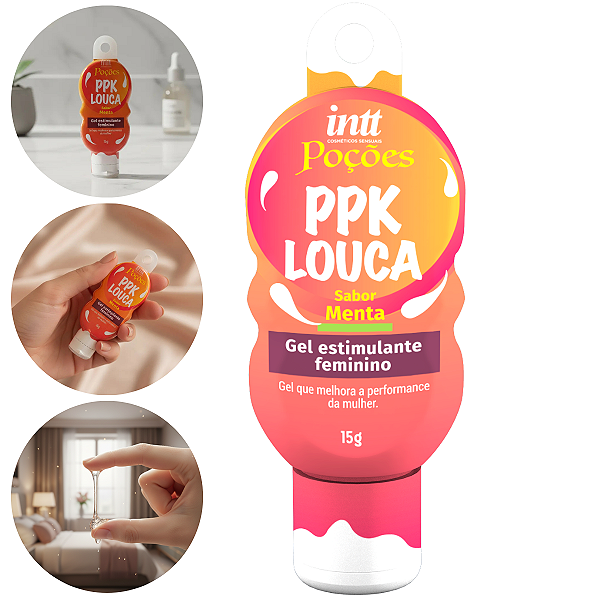 Gel Estimulante Feminino PPK Louca Intt Sabor Menta 15g