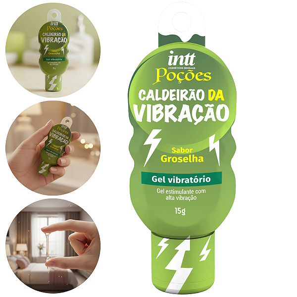 Gel Excitante Poção Caldeirão da Vibração Intt Sabor Groselha 15gr