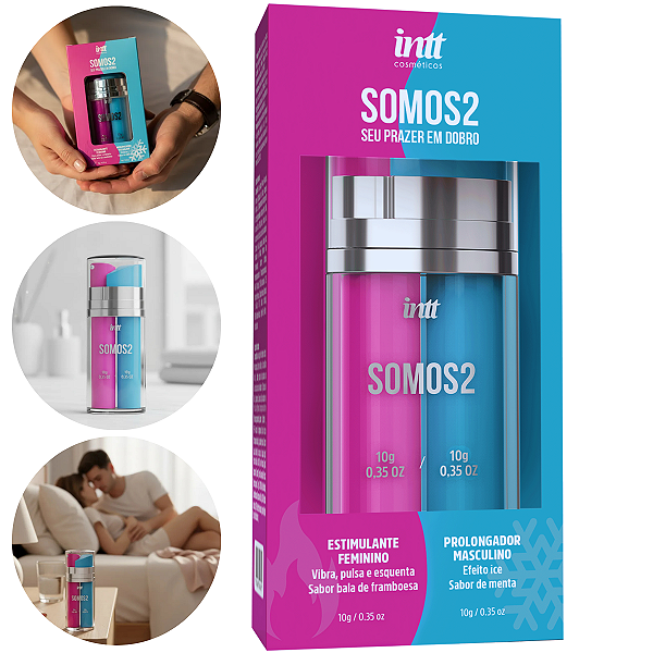Estimulante e Prolongador Somos 2 Intt Franbuesa e Menta 20g