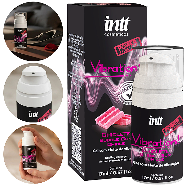 Vibration Power Lubrificante Vibra Intt Sabor Chiclete 17ml