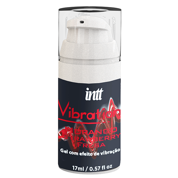 Gel Lubrificante Vibration Power Intt Vibra e Aquece Morango 17ml