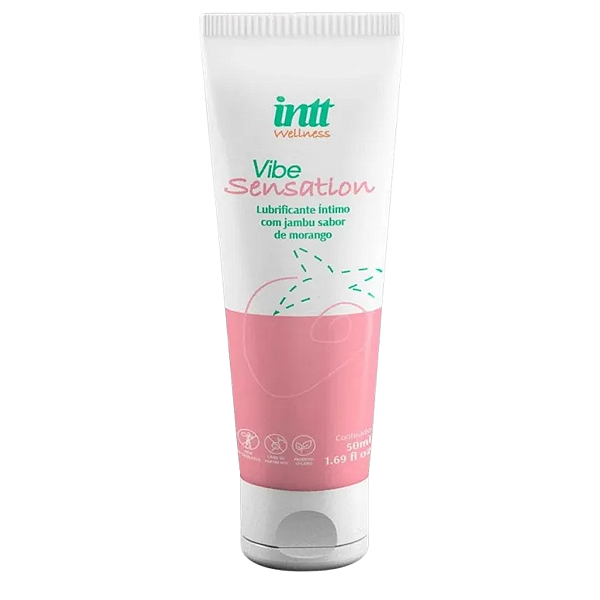 Lubrificante Íntimo Vibe Sensation Intt Sabor Morango 50ml
