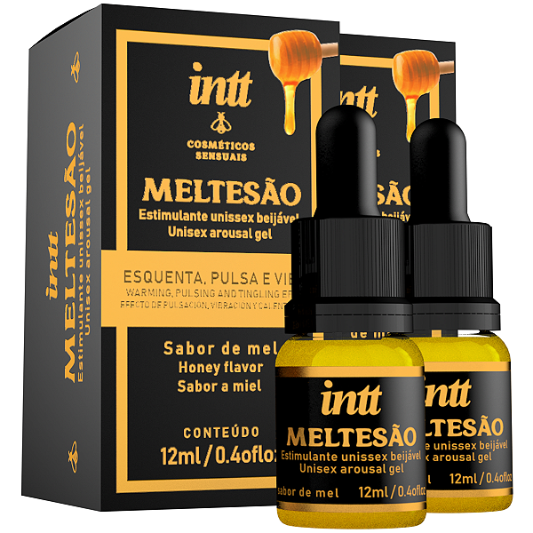 Meltesão Estimulante Beijável Intt Sabor Mel 12ml - Kit 2 und