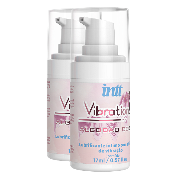 Vibration Power Lubrificante Intt Algodão Doce 17ml - Kit 2 und
