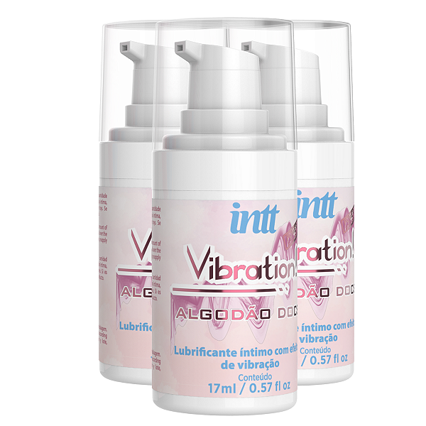 Vibration Power Lubrificante Intt Algodão Doce 17ml - Kit 3 und