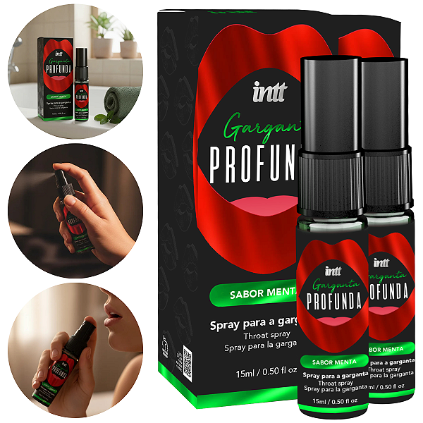 Spray Garganta Profunda Intt Menta 15ml - Kit 2 und