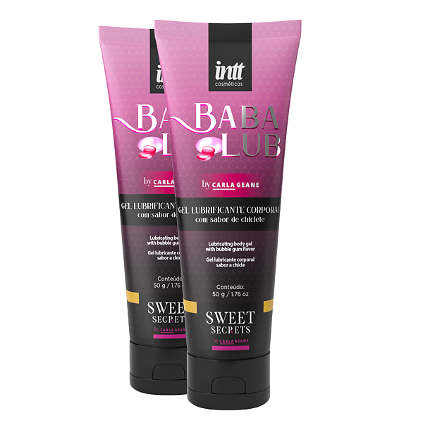 Lubrificante Íntimo Baba Lub Intt Chiclete Comestível 50ml - Kit 2 und