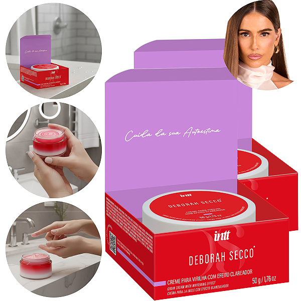 Creme Clareador Hidratante Déborah Secco Intt Sedutor 50g - Kit 2 und