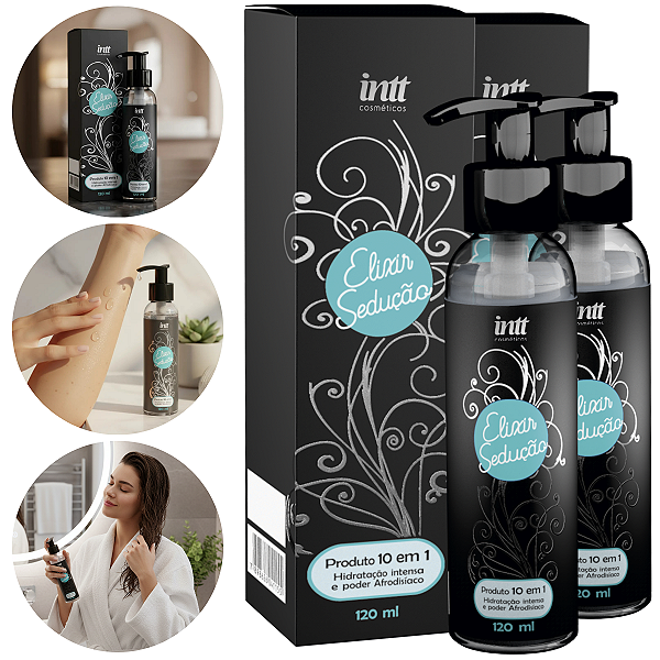Elixir Sedução Intt Hidratação Cabelos e Pele Afrodisíaco 120ml - Kit 2 und
