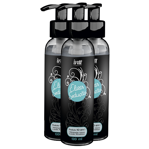 Elixir Sedução Intt Hidratação Cabelos e Pele Afrodisíaco 120ml - Kit 3 und