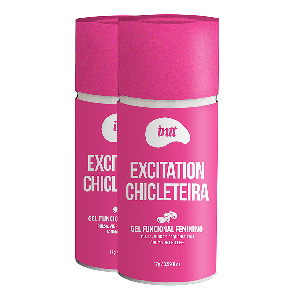 Gel Estimulante Excitation Chicleteira Intt Chiclete 17g - Kit 2 und