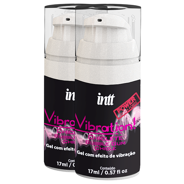 Vibration Power Lubrificante Vibra Intt Sabor Chiclete 17ml - Kit 2 und