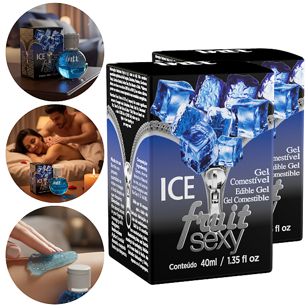 Fruit Sexy Gel Beijável Intt Sabor Menta 40ml - Kit 2 und