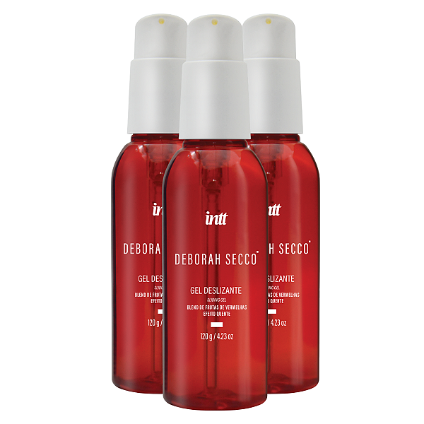 Gel Deslizante Deborah Secco Intt Frutas Vermelhas 120g - Kit 3 und