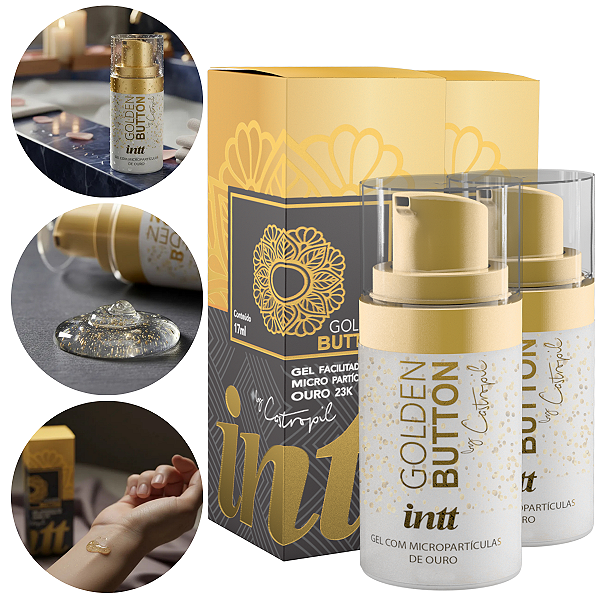 Golden Button Gel Facilitador Intt Partículas de Ouro 17ml - Kit 2 und