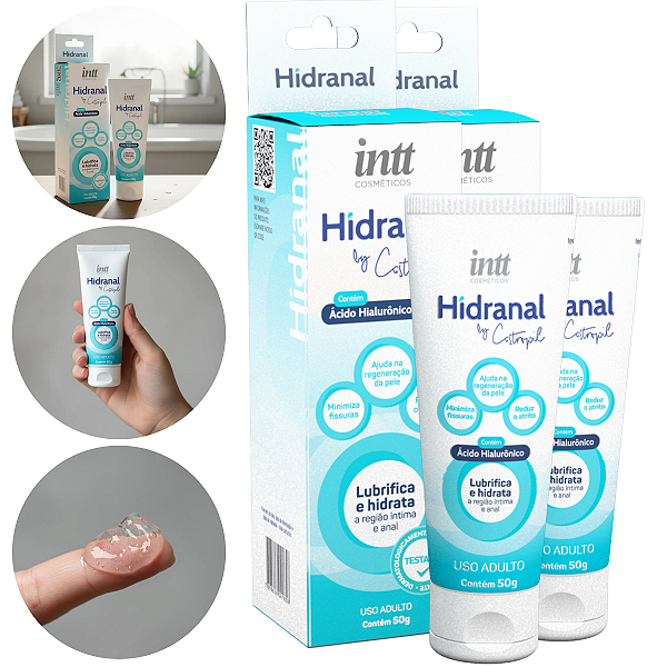 Hidranal Lubrificante Intt Ácido Hialurônico 50g - Kit 2 und