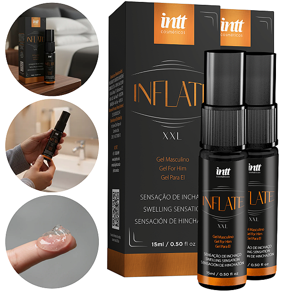 Inflate XXL Gel Masculino Intt Sensação de Inchaço 15ml - Kit 2 und