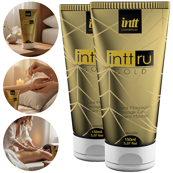 Ru Gold Gel Para Massagem Intt Ultra Deslizante 150ml - Kit 2 und