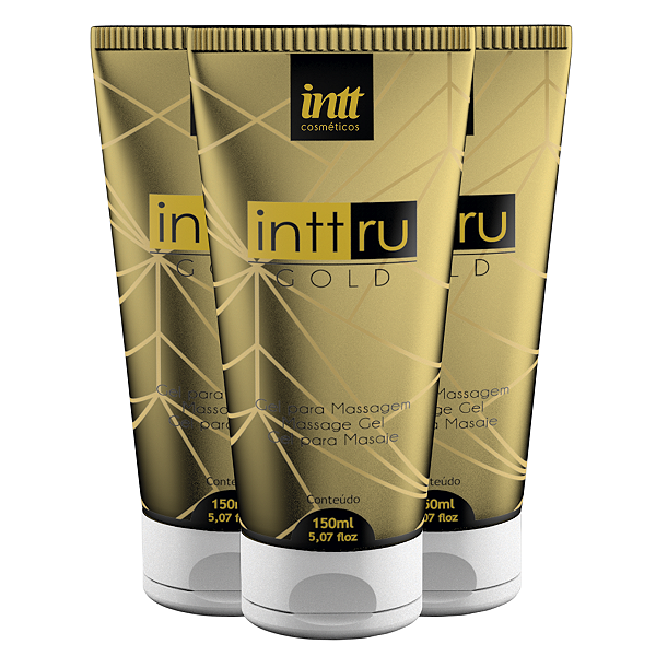 Ru Gold Gel Para Massagem Intt Ultra Deslizante 150ml - Kit 3 und