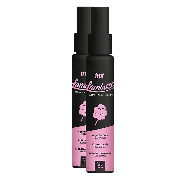 Lambuze Gel Beijável Intt Algodão Doce 55ml - Kit 2 und