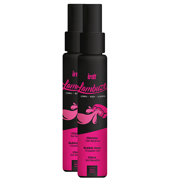 Lambuze Gel Beijável Intt Chiclete 55ml - Kit 2 und