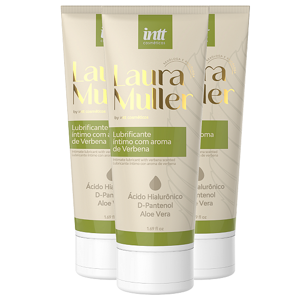 Laura Muller Lubrificante Íntimo Intt Aroma de Verbena 50ml - Kit 3 und