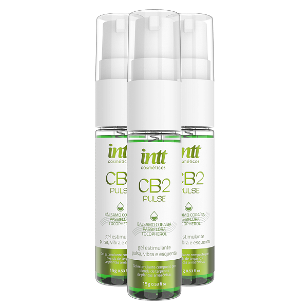 CB2 Pulse Gel Estimulante Vibra e Esquenta Intt 15g - Kit3 und