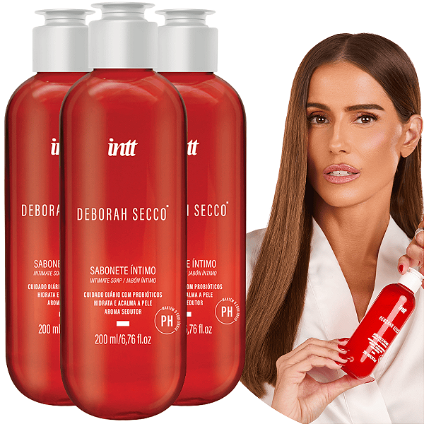 Sabonete Íntimo Déborah Secco Com Probióticos Intt 200ml - Kit 3 und