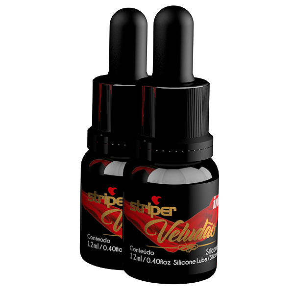 Striper Veludão Silicone Lubrificante em Gel Intt 12ml - Kit 2 und
