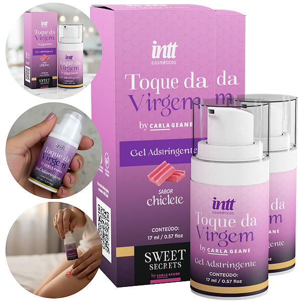 Toque da Virgem Gel Adstringente Intt Sabor Chiclete 17ml - Kit 2 und