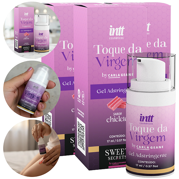 Toque da Virgem Gel Adstringente Intt Sabor Chiclete 17ml - Kit 3 und