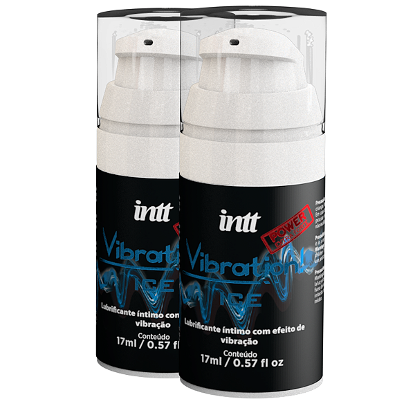 Vibration Power Lubrificante Vibra Intt Sabor Menta Ice 17ml - Kit 2 und