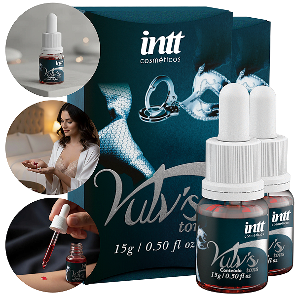Vulv's Tons Esquenta e Lubrifica Intt Sabor Vinho Tinto 15g - Kit 2 und