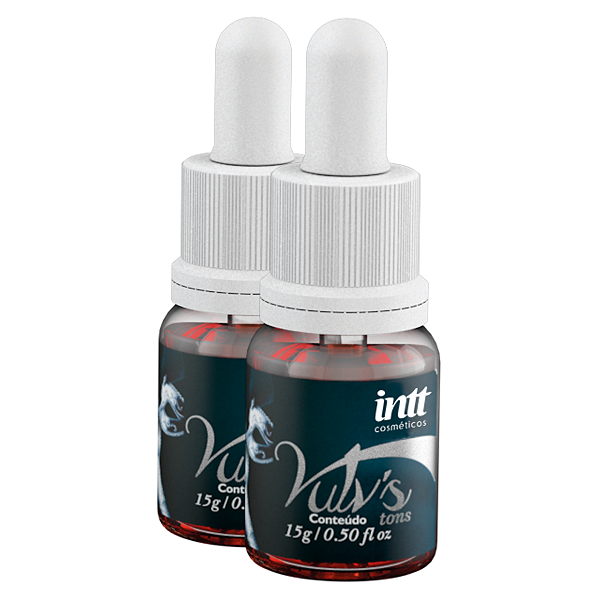 Vulv's Tons Esquenta e Lubrifica Intt Sabor Vinho Tinto 15g - Kit 2 und