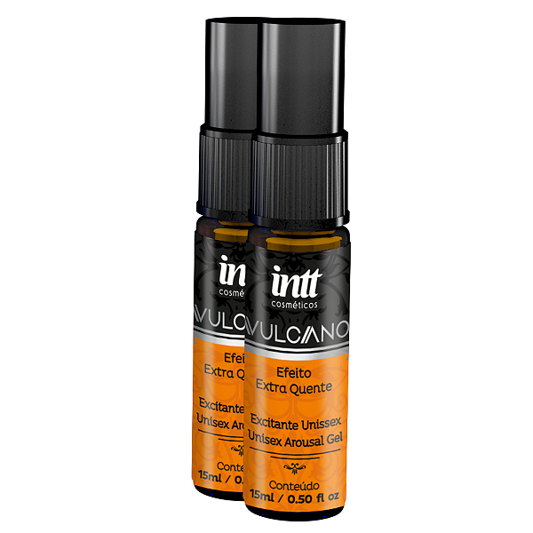 Vulcano Excitante Efeito Extra Quente Intt 15ml - Kit 2 und