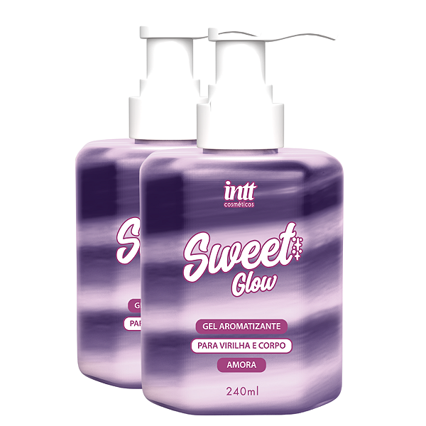 Sweet Glow Amora Gel Hidratante Corporal Intt Sabor Amora 240ml - Kit 2 und